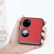 Kép 3/8 - Dux Ducis Fino tok készült nejlon anyagból Huawei P50 Pocket piros