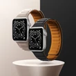 Kép 2/8 - Mágneses szíj Watch 7 45mm mágneses szalag karkötő karkötő Fekete