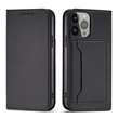 Kép 1/8 - Magnet Card Case for iPhone 13 cover card wallet card stand black