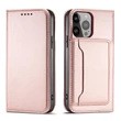 Kép 1/8 - Magnet Card Case for iPhone 13 Pouch Card Wallet Card Stand Pink