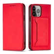 Kép 1/8 - Magnet Card Case for iPhone 13 cover card wallet card stand red
