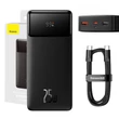 Kép 1/8 - Baseus Bipow Powerbank, 20000mAh, 2x USB, USB-C, 25W (fekete)
