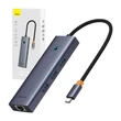 Kép 1/8 - Baseus UltraJoy Hub 6in1,6-Port ( USB-C to 1xHDMI4K@30Hz + 3xUSB 3.0 + 1xPD +RJ45)