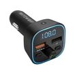 Kép 1/7 - BlitzWolf BW-BC1 Bluetooth 5.0 Fm Transzmitter Autós Töltő 2x USB + MicroSD LED - Fekete