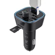 Kép 3/7 - BlitzWolf BW-BC1 Bluetooth 5.0 Fm Transzmitter Autós Töltő 2x USB + MicroSD LED - Fekete