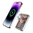 Kép 6/12 - Dudao TGK1 Power Bank vezeték nélküli töltő 15W 10000mAh Fekete (TGK1-Black)