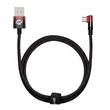 Kép 1/4 - Baseus Elbow 1m 100W USB és USB-C szögletes kábel (fekete-piros)