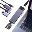 Kép 4/6 - Baseus Enjoyment 7in1 Dual Type-C to HDMI + USB 3.0 + LAN + SD + MicroSD + USB C PD Dokkoló HUB Szürke (CAHUB-L0G)
