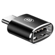 Kép 2/7 - Baseus USB-A anya - USB-C apa átalakító adapter OTG fekete (CATOTG-01)