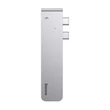 Kép 1/6 - Baseus Thunderbolt C+ Dual Type-C to USB3.0/HDMI/Type-C HUB adapter Sötétszürke (CAHUB-B0G)