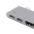 Kép 6/6 - Baseus Thunderbolt C+ Dual Type-C to USB3.0/HDMI/Type-C HUB adapter Sötétszürke (CAHUB-B0G)
