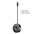 Kép 3/6 - Baseus Multi HUB Round Box USB-C to 1x USB3.0 + 3x USB2.0 Fekete (CAHUB-G01)