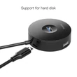 Kép 4/6 - Baseus Multi HUB Round Box USB-C to 1x USB3.0 + 3x USB2.0 Fekete (CAHUB-G01)