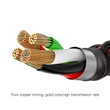 Kép 5/6 - Baseus Lightning C intelligens LED visszajelzős gyorstöltésre képes iPhone Adat- és töltőkábel 2.4A 1m Fekete (CALCD-01)
