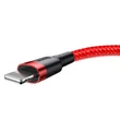 Kép 1/4 - Baseus Lightning Cafule iPhone Adat- és töltőkábel 2.4A 1m Piros + Piros (CALKLF-B09)