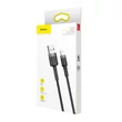 Kép 2/6 - Baseus Lightning Cafule iPhone Adat- és töltőkábel 1.5A 2m Szürke + Fekete (CALKLF-CG1)