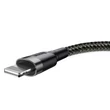 Kép 1/6 - Baseus Lightning Cafule iPhone Adat- és töltőkábel 1.5A 2m Szürke + Fekete (CALKLF-CG1)