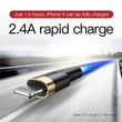 Kép 6/6 - Baseus Lightning Cafule iPhone Adat- és töltőkábel 1.5A 2m Arany + Fekete (CALKLF-CV1)