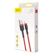 Kép 2/6 - Baseus Lightning Cafule iPhone Adat- és töltőkábel 2A 3m Piros + Piros (CALKLF-R09)