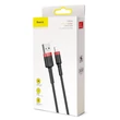 Kép 2/6 - Baseus Lightning Cafule iPhone Adat- és töltőkábel 2A 3m Piros + Fekete (CALKLF-R91)