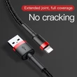Kép 6/6 - Baseus Lightning Cafule iPhone Adat- és töltőkábel 2A 3m Piros + Fekete (CALKLF-R91)