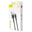 Kép 2/6 - Baseus Lightning Cafule iPhone Adat- és töltőkábel 2A 3m Szürke + Fekete (CALKLF-RG1)