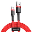Kép 1/6 - Baseus Micro USB Cafule Adat- és töltőkábel 2.4A 1m Piros + Piros (CAMKLF-B09)