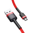 Kép 5/6 - Baseus Micro USB Cafule Adat- és töltőkábel 2.4A 1m Piros + Piros (CAMKLF-B09)