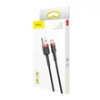 Kép 2/6 - Baseus Micro USB Cafule Adat- és töltőkábel 1.5A 2m Piros + Fekete (CAMKLF-C91)