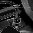 Kép 5/6 - Baseus Small Screw 3.4A univerzális Smart autós töltő, 2x USB, piros (CAXLD-C09)