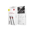 Kép 2/4 - Baseus Golden Belt Series iPhone Lightning USB kábel 1m Fekete-Piros
