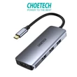 Kép 1/8 - Choetech HUB-M19 7 in 1 Multiport USB C HUB adapter 3x USB 3.0 HDMI Micro SD / SD Kártyaolvasó