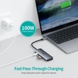 Kép 7/8 - Choetech HUB-M19 7 in 1 Multiport USB C HUB adapter 3x USB 3.0 HDMI Micro SD / SD Kártyaolvasó