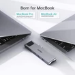 Kép 5/9 - Choetech HUB-M24 7in2 USB C HUB Átalakító Adapter MacBook Pro - 2016-2020 MacBook Air 2018-2020 Thunderbolt 3 100W PD 4K HDMI Gigabit Ethernet 2x USB 3.0 SD/MicroSd kártyaolvasó