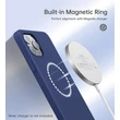 Kép 2/8 - CHOETECH PC0095 Magsafe mágneses iPhone 12 / iPhone 12 Pro tok - Midnight Blue