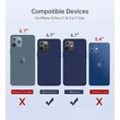 Kép 7/8 - CHOETECH PC0095 Magsafe mágneses iPhone 12 / iPhone 12 Pro tok - Midnight Blue