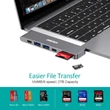 Kép 2/5 - Choetech HUB-M14 7in1 USB C HUB Átalakító Adapter 4K HDMI USB 3.0 100W USB C PD Micro SD / SD Kártyaolvasó