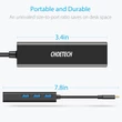 Kép 6/6 - Choetech HUB-U02 USB C Ethernet HUB LAN Hálózati Átalakító Adapter