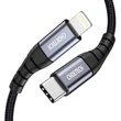 Kép 1/6 - Choetech IP 0039 USB C to Lightning iPhone iPad Adat- és töltőkábel 1.2m