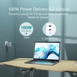 Kép 3/6 - Choetech PD 100W Nagyteljesítményű GaN Dupla USB C Hálózati Fali Töltő Adapter MacBook