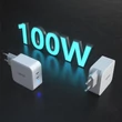 Kép 4/6 - Choetech PD 100W Nagyteljesítményű GaN Dupla USB C Hálózati Fali Töltő Adapter MacBook