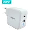 Kép 1/6 - Choetech PD8002 Nagyteljesítményű 65W 2 portos USB + USB C PD 3.0 fali hálózati töltő (MacBook kompatibilis)