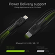 Kép 2/5 - Green Cell Power Stream USB-C - Lightning Adat és töltőkábel 100 cm tápellátással (Apple MFi Tanusítvány)