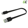 Kép 1/5 - Green Cell GC matte Mikro USB Adat és töltőkábel 25 cm hosszúság gyorstöltési funkció támogatással