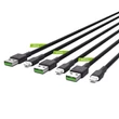 Kép 2/5 - Green Cell 3x Adat és töltőkábel GC Ray USB - Lightning 30cm, 120cm, 200cm iPhone, iPad, iPod, fehér LED gyorstöltés