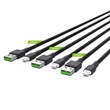 Kép 2/5 - Green Cell 3 x GC Ray USB - Lighting 200cm  Apple fehér LED gyors töltés