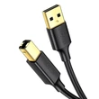 Kép 1/5 - Ugreen USB to USB Type B nyomtató kábel 3m - Fekete (10351)