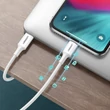 Kép 4/6 - Ugreen USB Typ C - Lightning iPhone iPad MacBook MFI adat és töltőkábel 1m 3A 18W - Fehér (10493)