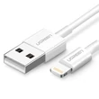Kép 2/6 - Ugreen USB - Lightning iPhone iPad MFI adat és töltőkábel 1m 2,4A - Fehér (20728)