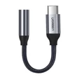 Kép 1/6 - Ugreen 3,5 mm mini jack to USB Type C fejhallgató adapter 10cm - Szürke (30632)